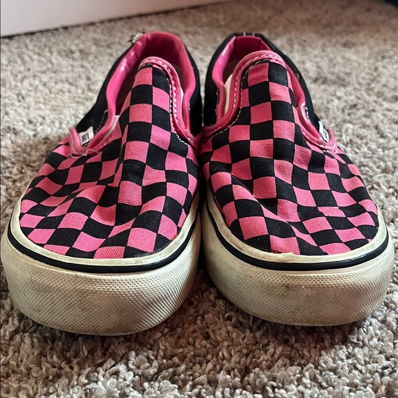Vans Pink and Black Checkered Slip-Ons - Picture 4 of 8